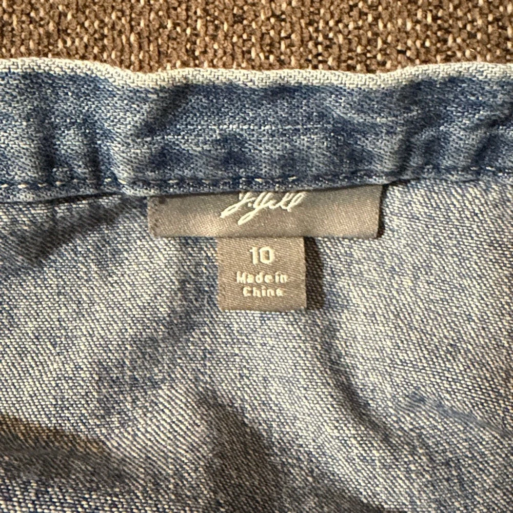 J. Jill Women’s Denim Skirt A-Line 100% Cotton